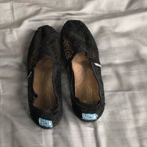 Laced TOMS slip on shoes!